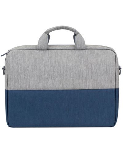 Чанта за лаптоп Rivacase - 7532, 15.6", сива/синя - 3