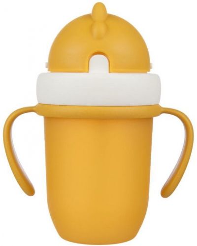 Canpol Чаша с Flip-top сламка Matte Pastels, 210мл., жълта - 4