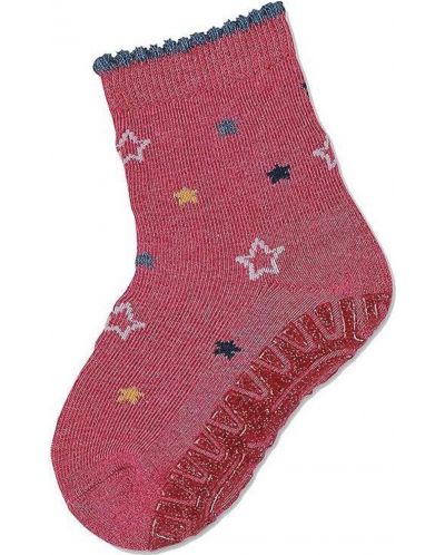 Чорапи с неплъзгащо стъпало Sterntaler - Розово мишле, 21/22 размер, 18-24 м, 2 чифта - 2
