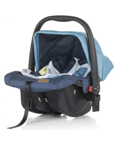 Кошница за кола с адаптор Chipolino Мило - Синя, 0-13 kg