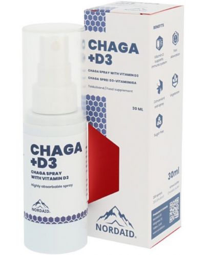 Chaga + D3 Спрей за уста, 30 ml, Nordaid	 - 1
