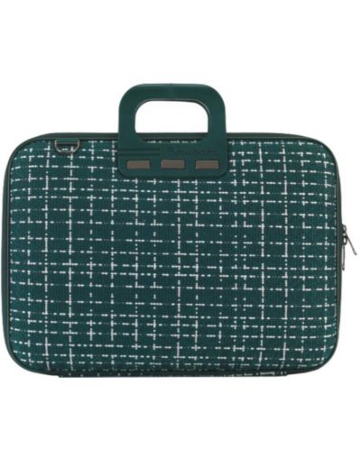 Чанта за лаптоп Bombata - Tweed, 15.6", зелена - 1
