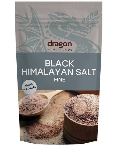Черна хималайска сол, фина, 250 g, Dragon Superfoods - 1
