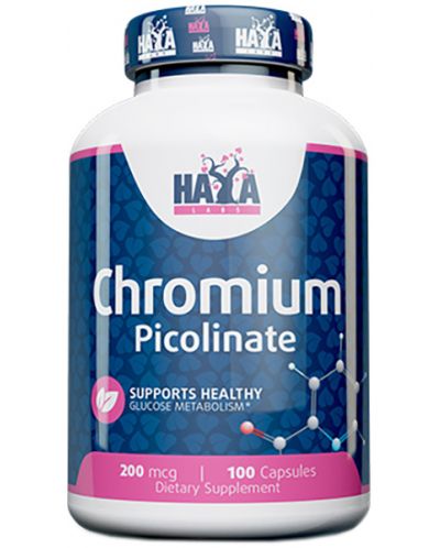 Chromium Picolinate, 200 mcg, 100 капсули, Haya Labs - 1