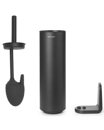 Четка за тоалетна със стойка Brabantia - MindSet, Mineral Infinite Grey - 4