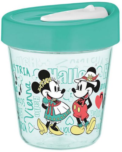 Чаша за път с героите на Disney - Виена, 350 ml, зелена - 1