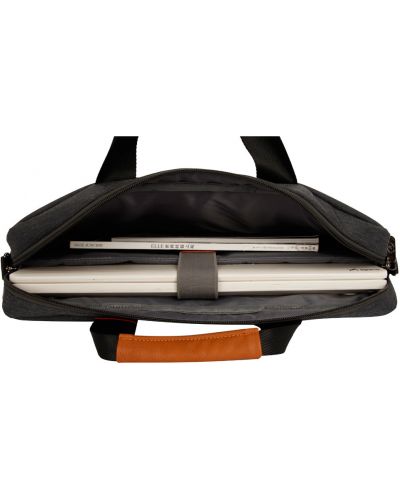 Чанта за лаптоп Xmart - XB1803BG, 15.6'', сива/оранжева - 4