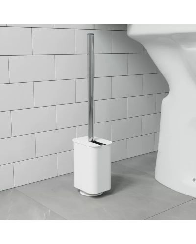 Четка за тоалетна Umbra - Flex Adhesive, 33 x 13 x 9 cm, бяла - 6