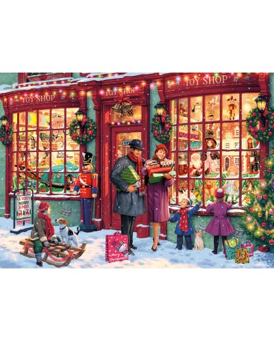 Пъзел Gibsons от 1000 части - Коледен магазин за играчки, Стив Рийд - 1