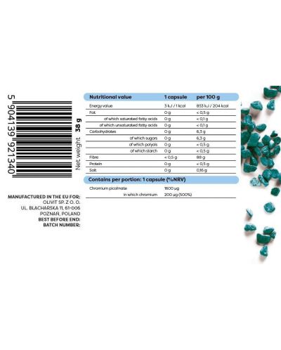 Chromium Picolinate, 200 mcg, 250 капсули, Osavi - 2