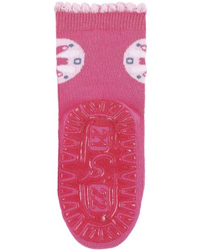 Чорапи с неплъзгащо стъпало Sterntaler - Пеперуда, 17/18 размер, 6-12 м, розови - 2