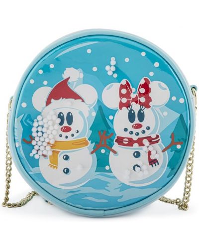 Чанта Loungefly Disney: Mickey Mouse - Snowman Mickey & Minnie - 2
