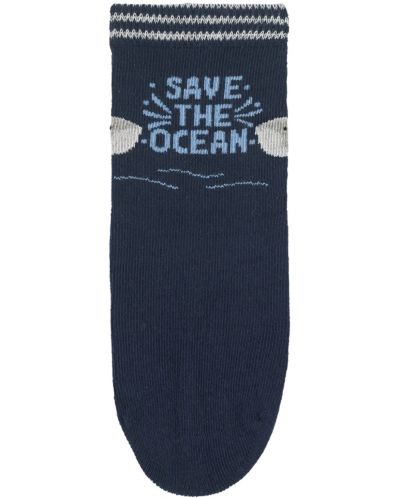 Чорапи с неплъзгащо стъпало Sterntaler - Делфин, 21/22 размер, 18-24 м, тъмносини - 3