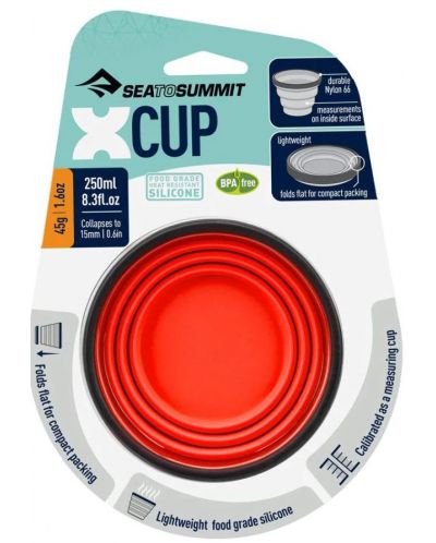 Чаша Sea to Summit - X Cup, 250 ml, червена - 3