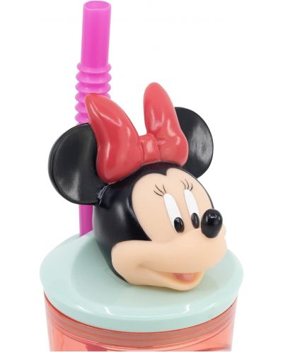 Чаша със сламка и 3D фигура Stor Minnie Mouse - Being More Minnie, 360 ml - 4