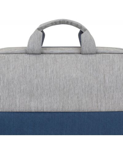 Чанта за лаптоп Rivacase - 7532, 15.6", сива/синя - 6