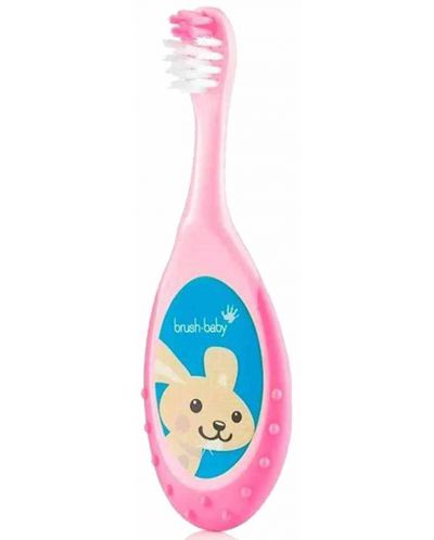 Четка за зъби Brush Baby - Floss brush, 0-3 години, асортимент - 3