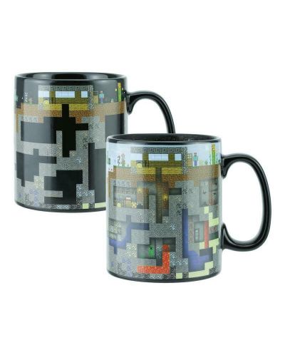Чаша с термо ефект Paladone Games: Minecraft - World, XL - 3