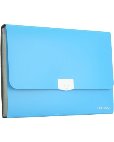 Чанта за документи Deli Rio - E38125, със 7 отделения, синя - 1