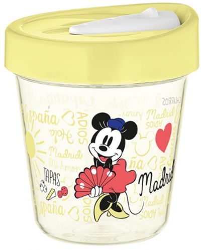 Чаша за път с героите на Disney - Мадрид, 350 ml, жълта - 1