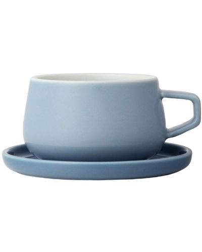 Чаша за чай с чинийка Viva Scandinavia - Classic Hazy Blue, 250 ml - 1