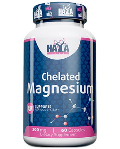 Chelated Magnesium, 200 mg, 60 капсули, Haya Labs - 1