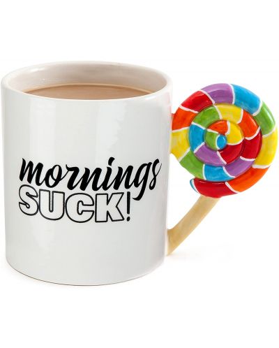 Чаша 3D Big Mouth Humor: Mornings - Mornings Suck, 550 ml - 1