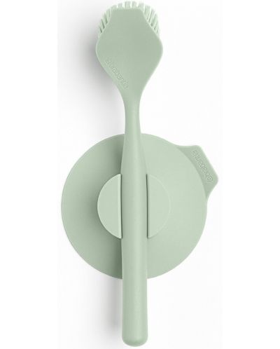 Четка за съдове с вакуумна закачалка Brabantia - SinkSide Jade Green, зелена - 1