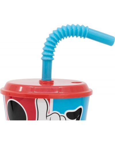 Чаша със сламка Stor Mickey Mouse - Better Together, 430 ml - 2