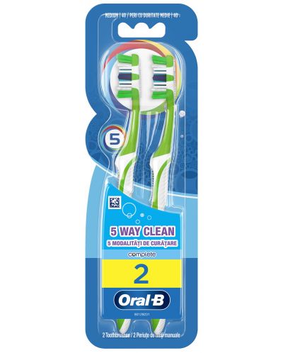 Oral-B Четка за зъби Cоmplete 5-Way Clеan, 2 броя - 1