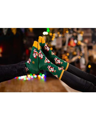 Чорапи Pirin Hill - Wintertime Santa, размер 43-46, зелени - 4