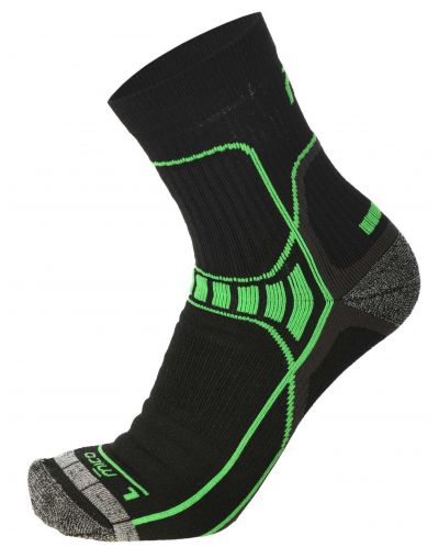 Чорапи Mico - X-Performance , черни/зелени - 1