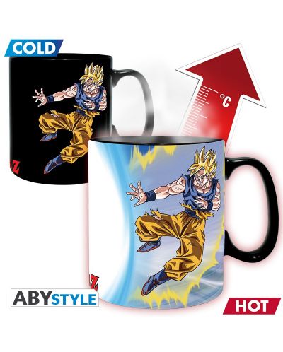 Чаша с термо ефект ABYstyle Animation: Dragon Ball Z - Goku vs. Buu, 460 ml - 2