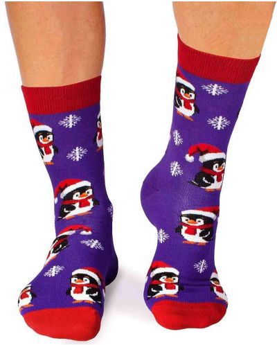 Чорапи Pirin Hill - Wintertime Penguin, размер 35-38, лилави - 2