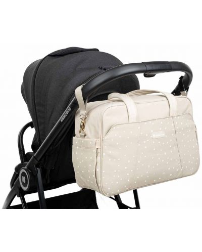 Чанта за бебешки принадлежности KikkaBoo - Chelsea, Dots Beige - 8