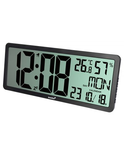 Часовник с термометър Levenhuk - Wezzer Tick H80, черен - 1