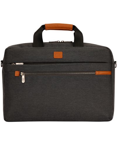 Чанта за лаптоп Xmart - XB1803BG, 15.6'', сива/оранжева - 2