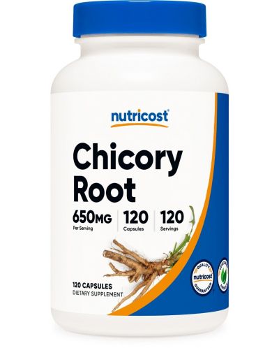 Chicory Root, 650 mg, 120 капсули, Nutricost - 1