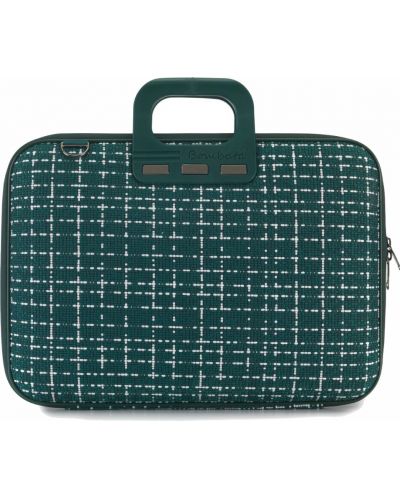Чанта за лаптоп Bombata - Tweed, 15.6'', зелена - 1