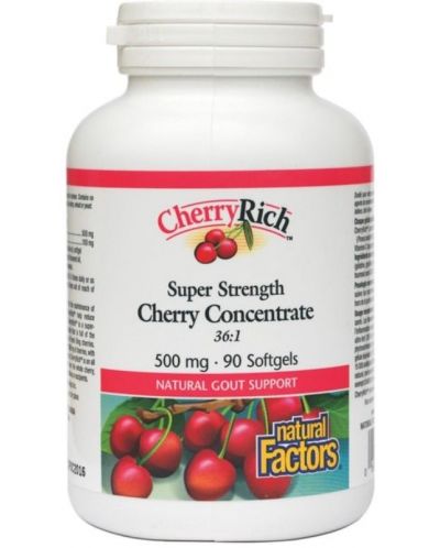 Cherry Rich Cherry Concentrate, 500 mg, 90 капсули, Natural Factors - 1