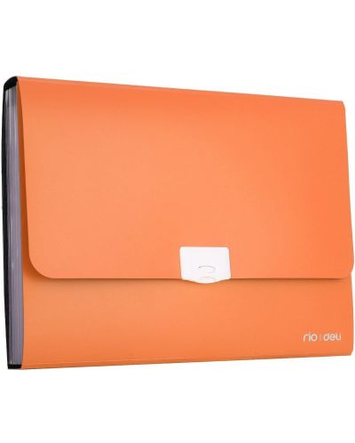Чанта за документи Deli Rio - E38125, със 7 отделения, оранжева - 1
