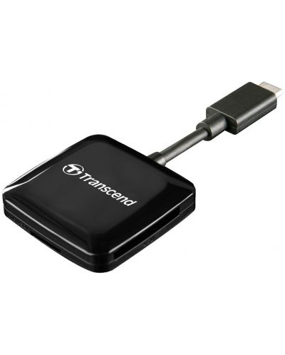 Четец за карти Transcend - RDC3, SD/microSD, USB-C, черен - 1