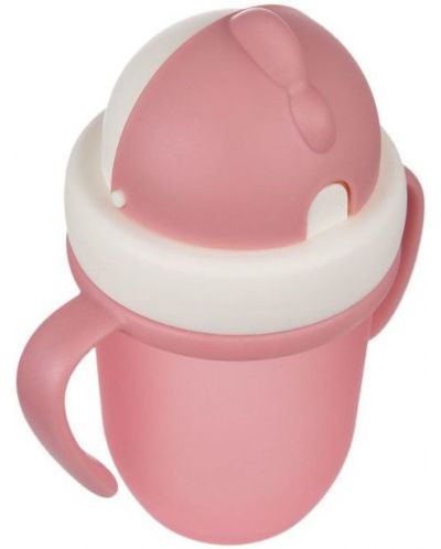 Canpol Чаша с Flip-top сламка Matte Pastels, 210мл., розова - 4