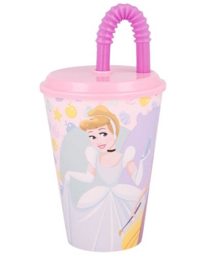 Чаша със сламка Stor - Disney Princess, 430 ml - 2