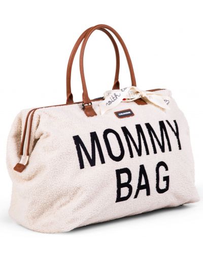 Чанта за принадлежности Childhome - Mommy Bag, Teddy, бяла - 1