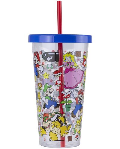 Чаша със сламка Paladone Games: Super Mario Bros. - Adventures - 1