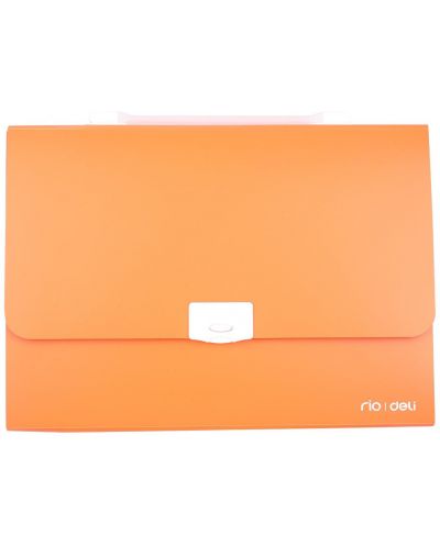 Чанта за документи Deli Rio - E38125, със 7 отделения, оранжева - 2