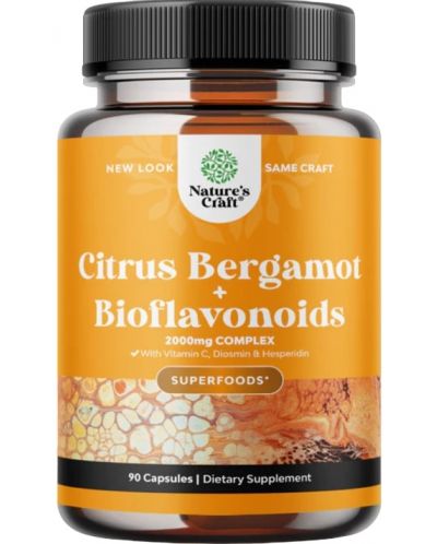 Citrus Bergamot + Bioflavonoids, 90 капсули, Nature's Craft - 1