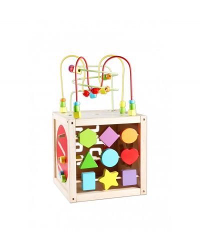 Дидактически детски дървен куб Classic World - 1
