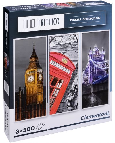 Пъзел Clementoni от 3 x 500 части - Лондон - 1